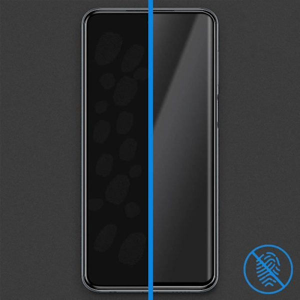 Hærdet glasfilm til Motorola Moto G8 Power - AVIZAR - Fuld vedhæftning - Sort kontur Svart