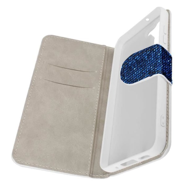 Samsung Galaxy A54 5G etui - AVIZAR - Glitter Disco - Pung - Video Support - Blå Blå