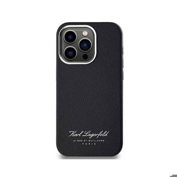 Coque til iPhone 14 Pro Max Hotel RSG Textureret Grainé Elegant Karl Lagerfeld Sort Svart