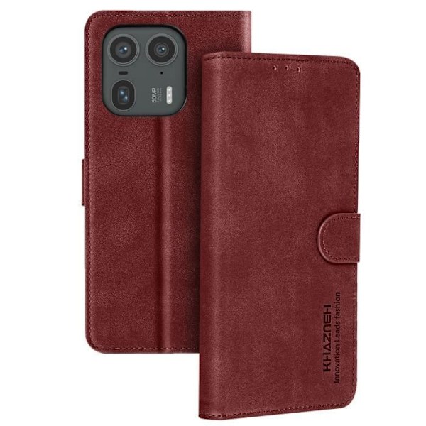 Plånboksfodral för Motorola Edge 50 Ultra med videostöd Bordeaux Röd