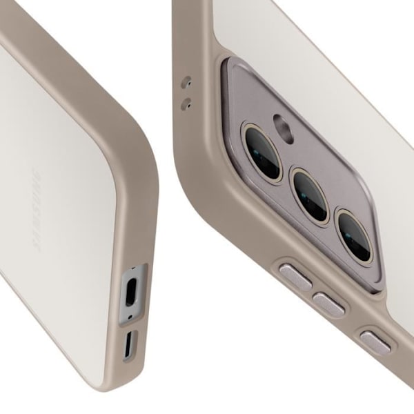 Coque - AVISERA - Samsung Galaxy S24 FE - Styv Baksida - Mjuk Kant - Stötresistent Grå