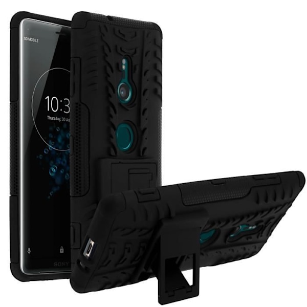 Coque - Sony - Xperia XZ3 Plus - Stødabsorbent - Silikone og Polycarbonat - Indbygget støtte svart