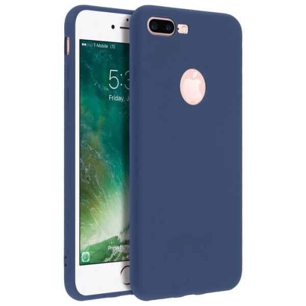 Forcell iPhone 7 Plus/iPhone 8 Plus Taske Soft Touch Silikone Taske - Midnatsblå