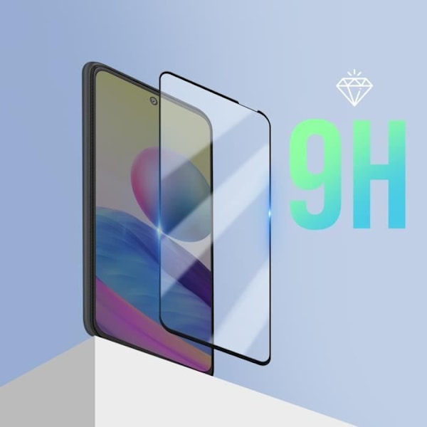 Skærmbeskyttelse - AVIZAR - Xiaomi Redmi Note 10 5G - Tempereret glas - Ultra-tynd - Kradsesikker Svart