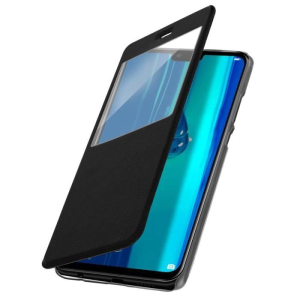 Hus - AVIZAR - Huawei Y9 2019 - Flip Cover - Ultra-tynd Etui - Sort Svart