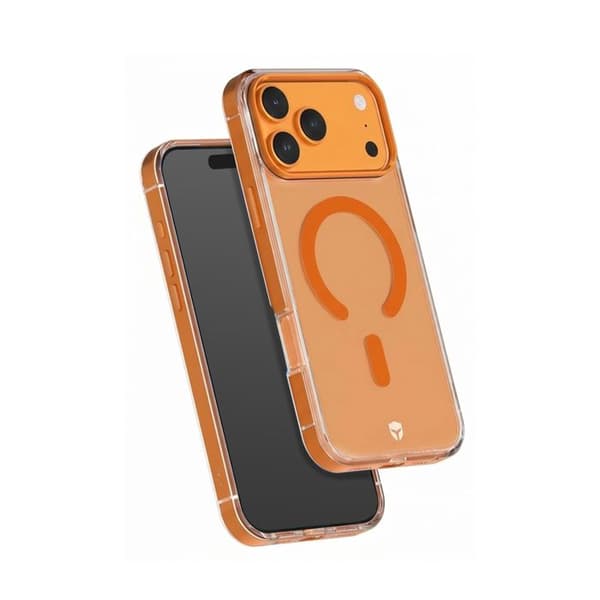 iPhone 17 Pro Max MagSafe Cover Metal Stødabsorberende 2m Premium FORCE CASE Orange Apelsin