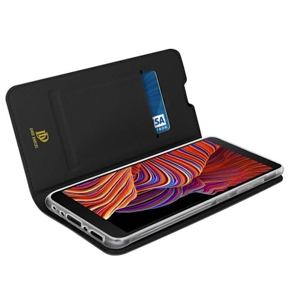 Taske til Samsung Galaxy Xcover 5 - DUX DUCIS - Kortholder og standerfunktion - Sort Svart