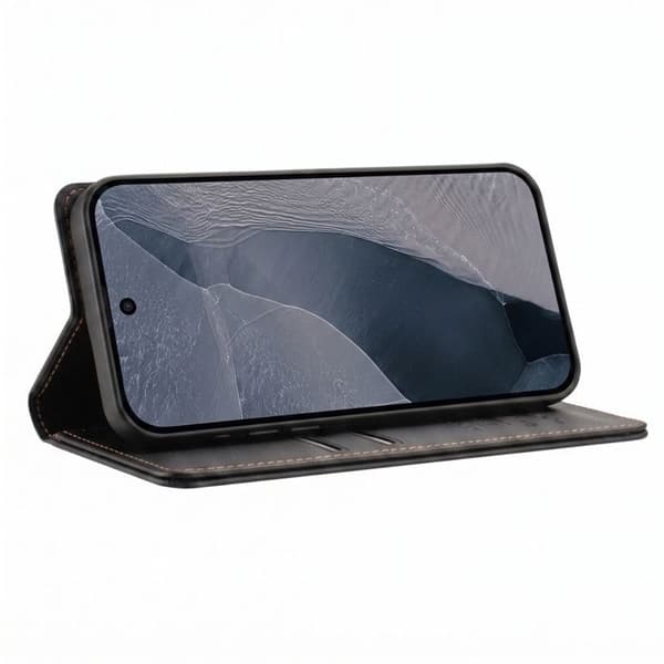 Pungetui til Google Pixel 11 Pro Simil læder Prægning Anti-RFID Sort Svart
