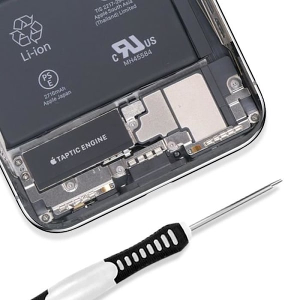 Vaihto ulkoinen kaiutin - AVIZAR - iPhone X - Musta - Integroitu liitäntäkaapeli Svart