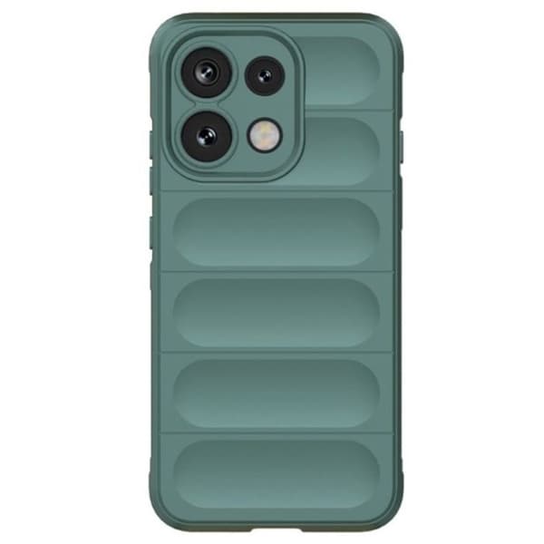 Cover til Oppo Reno 16F / 16 FS med 3D Relief og Antiskrid Greb Grøn Grön