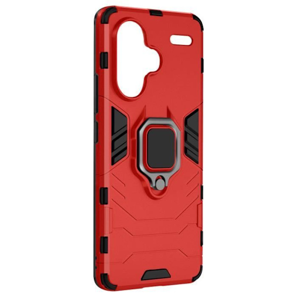 Smartphonefodral - Xiaomi - Redmi Note 13 Pro Plus - Röd - Rotterande ring 360° - Modern design Röd