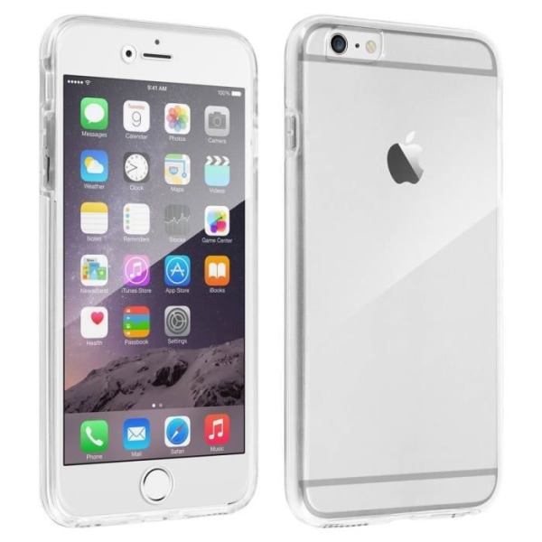 iPhone 6 / 6s Styvt integrerat fodral fram och bak - genomskinlig Transparent