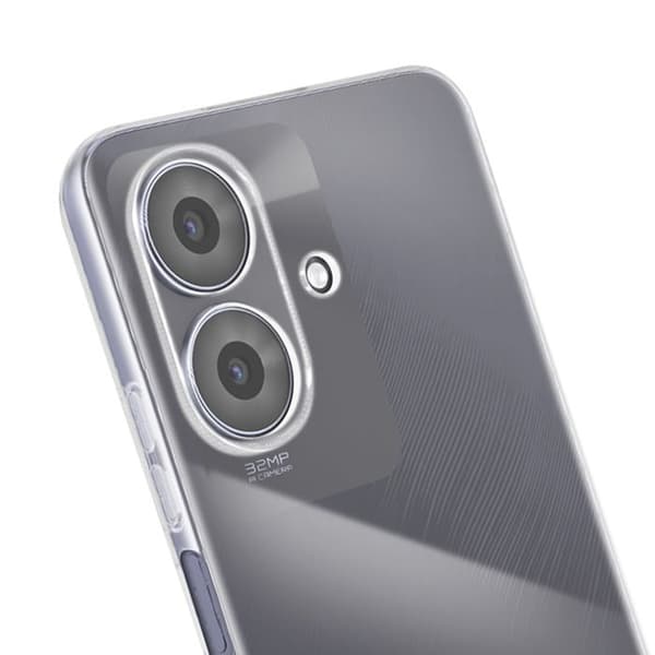 Siliconecover til Realme Note 60 med transparent kamerabeskyttelse hvid