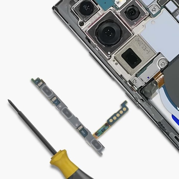Nappe til tænd/sluk og lydstyrke for Samsung Galaxy S23 Ultra Sort
