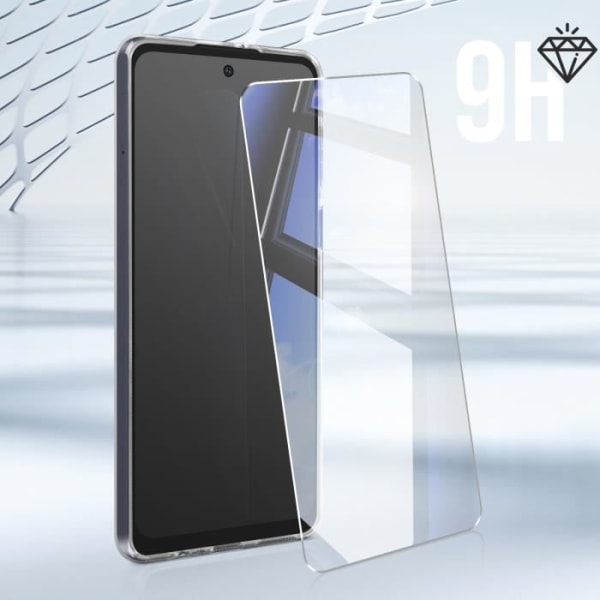 Fodral till Motorola Moto 5G Soft Silikon Härdat Glas 9H Hårdhet Myway Transparent Transparent