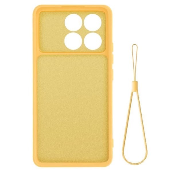 Fodral till Xiaomi Poco X6 Pro Halvstyv matt anti-fingeravtrycksrem Gul