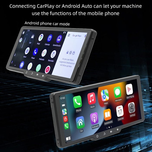 9,38" Touchscreen CarPlay og Android Auto Bilradio Sort