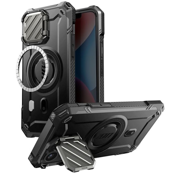 Coque MagSafe til iPhone 16e Stødabsorberende Kameradække Støtte Supcase Sort Svart