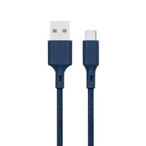 Ekologisk kabel Mikro-USB Intensitet 2,1A 2m Återvinningsbar bara grön kungblå