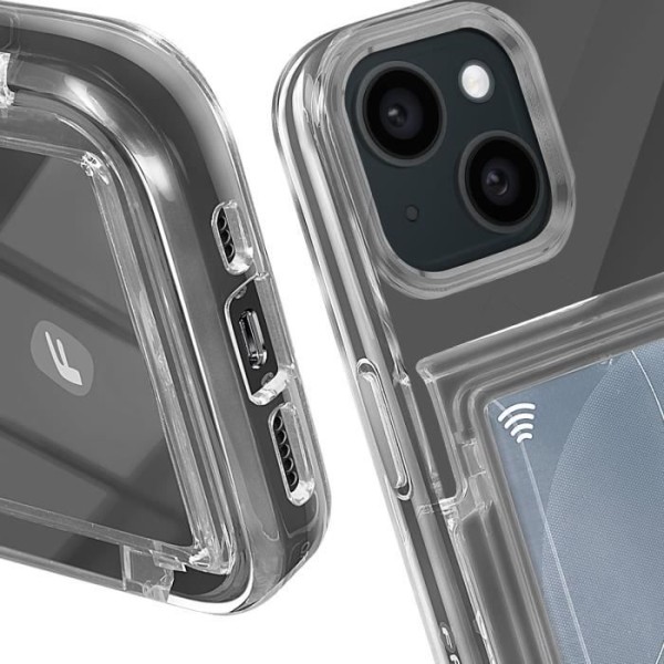 Cover til iPhone 15 Stødsikker, stive hævede kanter Forcell Transparent Transparent