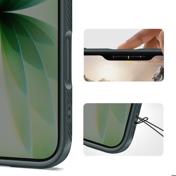 Cover til iPhone 17 - SPIGEN - Liquid Air - Blød - Skridsikker - Grøn Grön