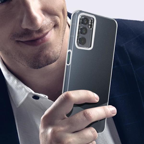 Coque - Styrkefodral - Oppo Reno 6 - Ultra-resistenta - Transparent - Tryax-system Vit