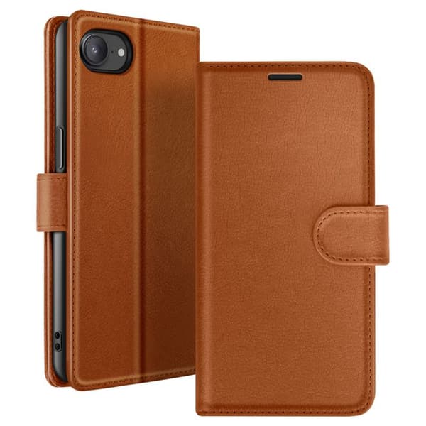 Plånboksfodral för iPhone 17 med Ställfunktion och Magnetflik Zanaé Brun brun