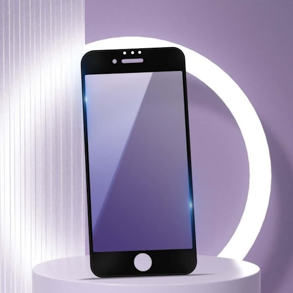 Härdat glas - AVIZAR - iPhone 7/8/SE 2020/SE 2022 - Anti-Blå - Reptålig - 9H Svart