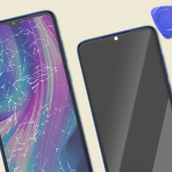 LCD-skärm - Xiaomi - Redmi Note 8 Pro - Ersättning - Förmonterad - Blå chassi Blå