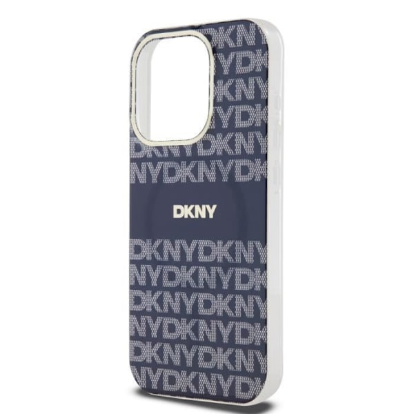 Coque för iPhone 14 Pro Max MagSafe i Flexibelt TPU med DKNY-mönster i Blått Blå