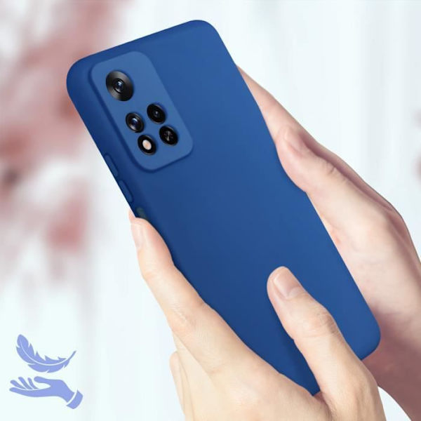 Skyddsskal - Xiaomi - Redmi Note 11 Pro Plus - Semi-hård silikon - Soft-touch - Blå Blå