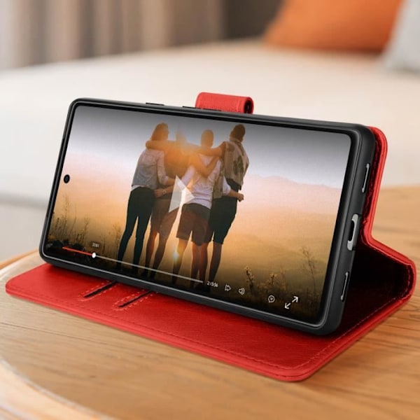 Google Pixel 7a Folio Fodral Red Flip Fodral