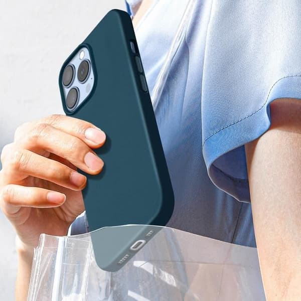 Etui til iPhone 15 Pro - AVIZAR - Klassisk etui Bio - Anti-shock Silikone - Blå Blå