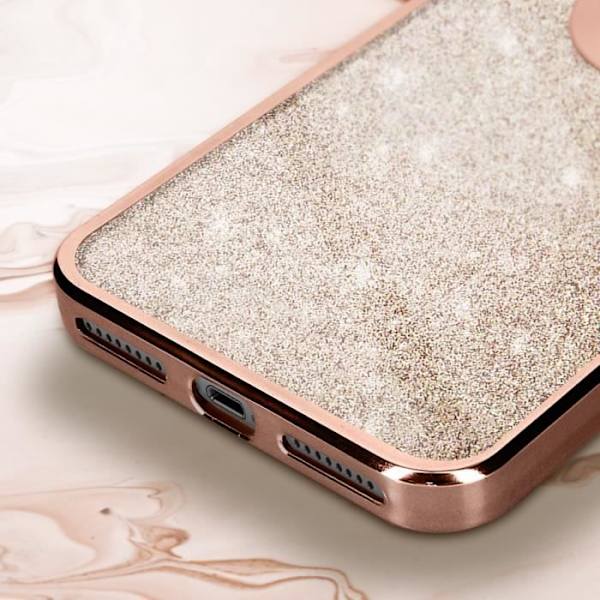 Fodral för iPhone 7 Plus i rosa guld glitter