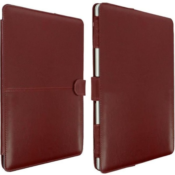 Hus till MacBook Air 13,3'' - AVIZAR - Plånboksfodral - Brunt Läder - Vintage - Magnetisk kastanj