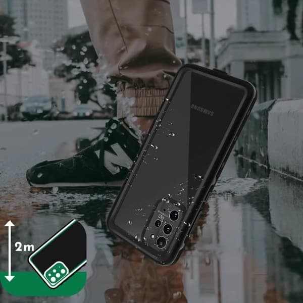Coque - REDPEPPER - Galaxy S20 Plus - Vandtæt op til 2m - Bi-materiale - Stødresistent Svart