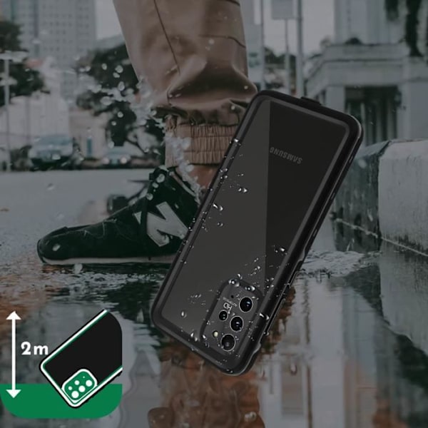 Coque - REDPEPPER - Galaxy S20 Plus - Vattentålig upp till 2m - Två material - Stöttålig Svart
