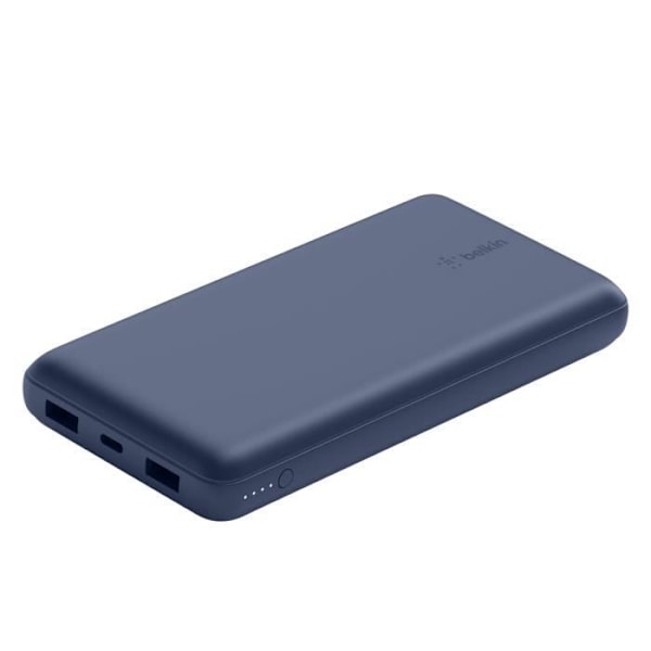 Nødstrømsbatteri 20000 mAh 2x USB og USB C 15W LED-indikator Belkin Mørkeblå Blå