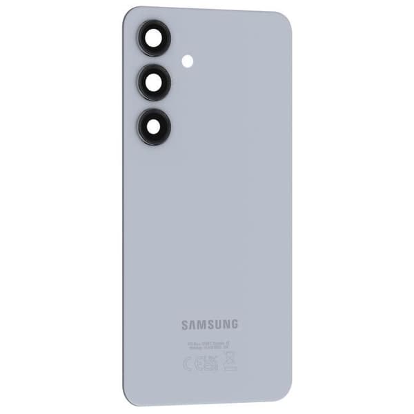 Bagglas - SAMSUNG - Galaxy S24 - Grå Lavendel - Forenklet installation - Indbygget klæbemiddel Blå