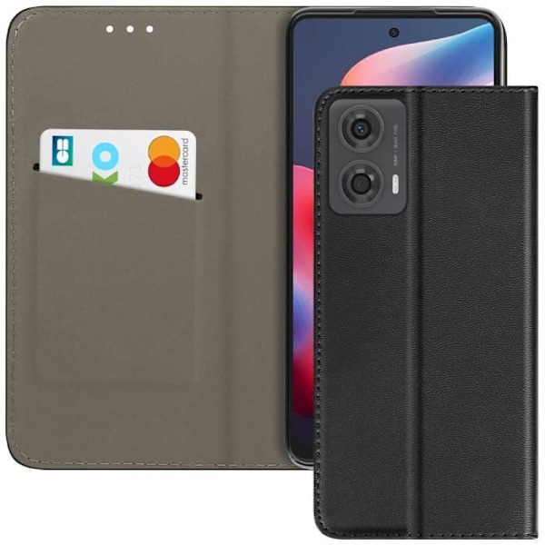 Smartphone-fodral - AVIZAR - Motorola Moto G24 Power - Svart - Halvstyv - Stödfunktion Svart
