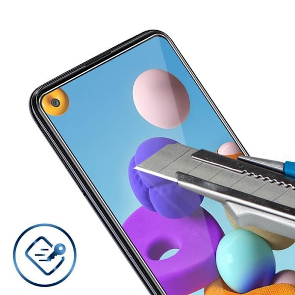 Suojakalvo - AVIZAR - Samsung Galaxy A21s - 9H karkaistu lasi - ultraohut - läpinäkyvä valkoinen Klar vit