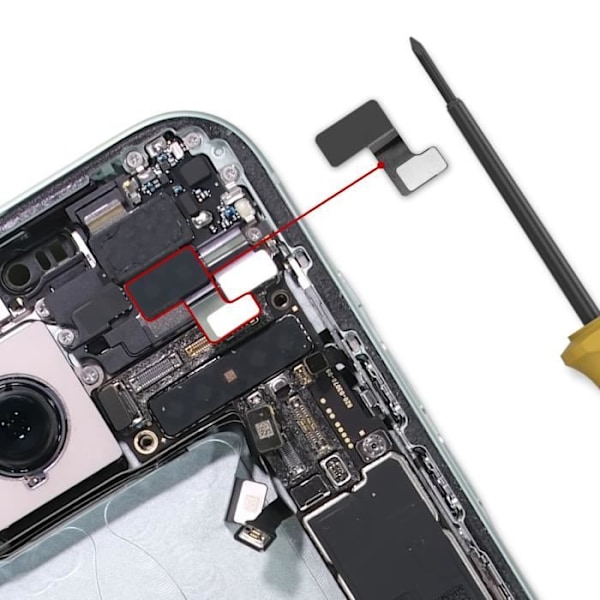 GPS-dække til iPhone 15 Erstatningsdel Sort Svart