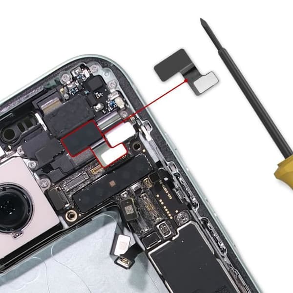 Nappe GPS - iPhone 15 - Udskiftning - Sort Farve - Nem Installation Svart