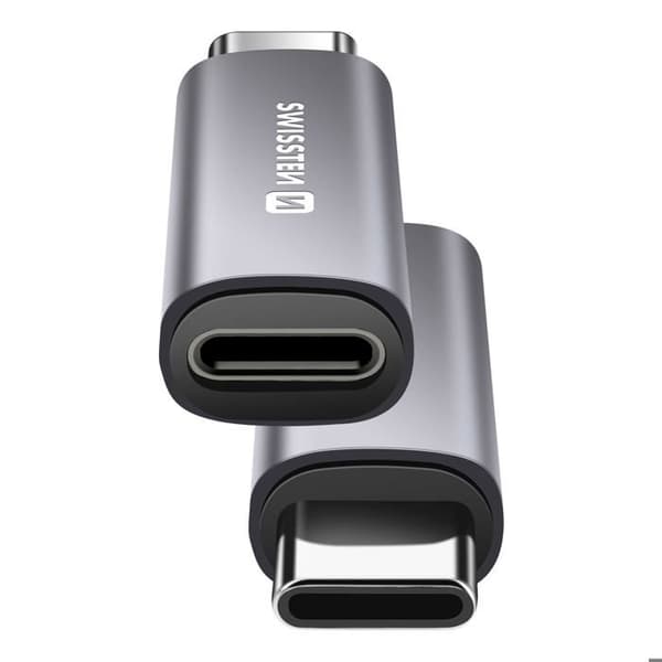 USB-C Han til Lightning Hun 3A Swissten Swissten Grå Grå