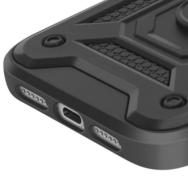 Cover til iPhone 17 Pro - AVIZAR - Stødabsorberende - Støtte ring - Skydedæksel til kamera - Sort Svart