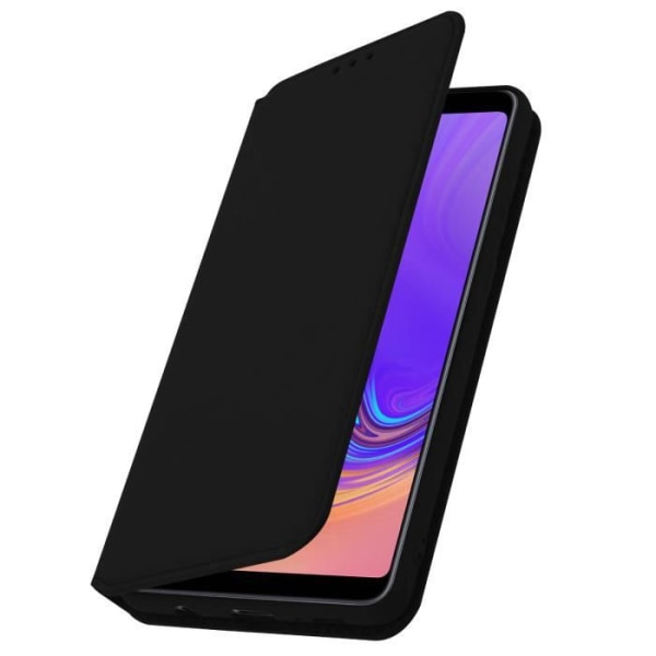 Galaxy A9 2018 Cover Flip Folio Case Pung Sort Stander Funktion Sort