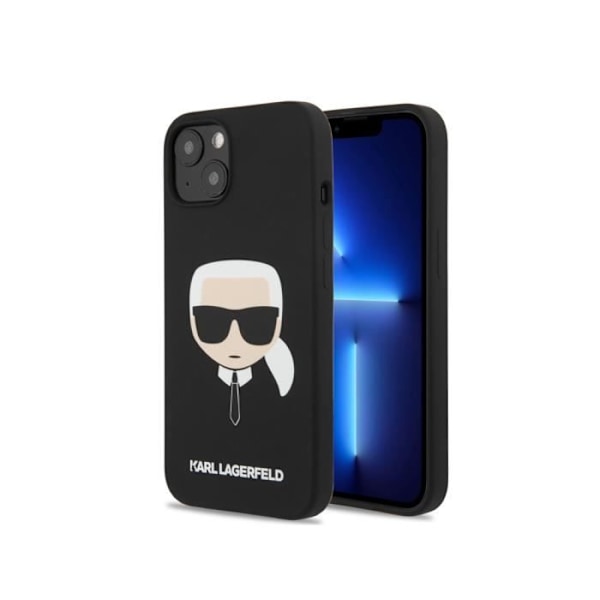 Smartphone taske - KARL LAGERFELD - iPhone 14 Plus - Blød - Sort - Blank Svart