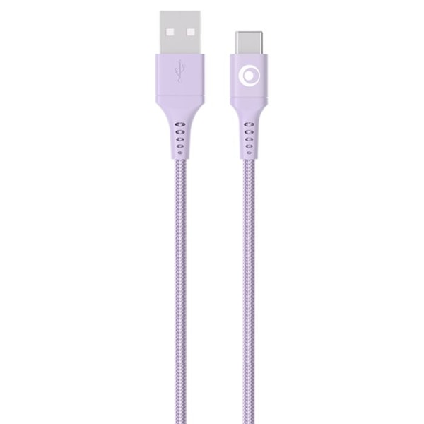 USB-A til USB-C kabel - BigBen - 1,2m - FastCharge 15W - 3A - Vævet Nylonsnor
