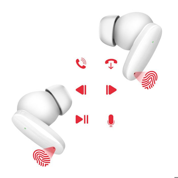TWS-kuulokkeet Bluetooth 5.3 Musiikki ja Puhelut 230mAh USB-C Swissten Valkoinen