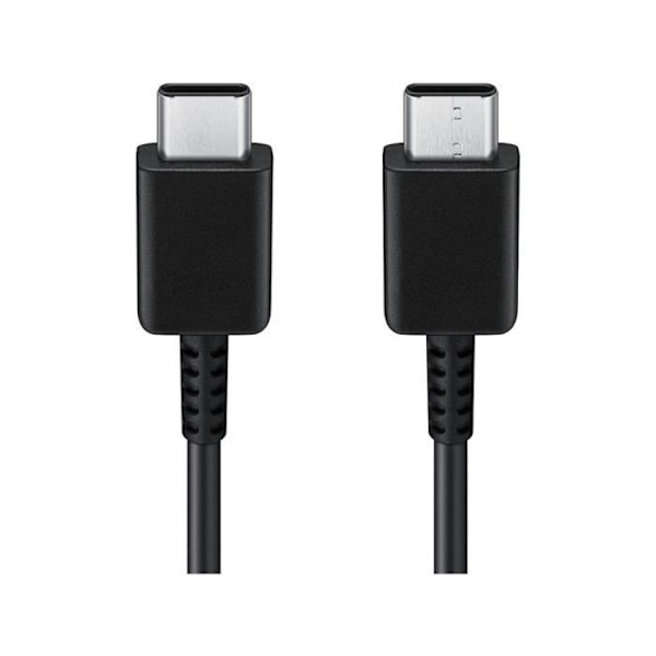 USB-C till USB-C Strömförsörjning 60W Supersnabbladdning 3A 1m Samsung Laddningskabel Svart Svart
